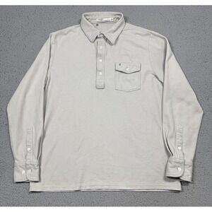 Criquet Light Gray Long Sleeve Polo Shirt